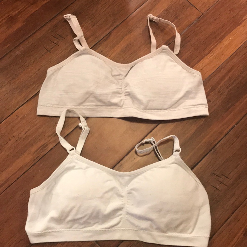 2 Justice brand bras size 28.